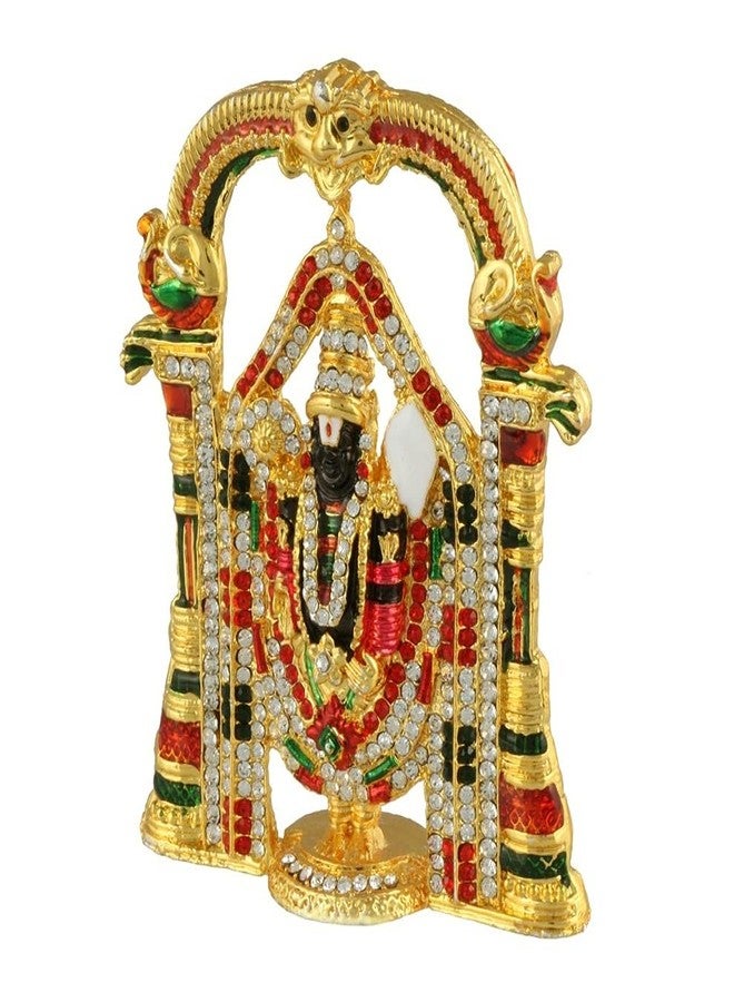 GCT Tirupati Balaji Idol Lord Venkateswara Idol (G-120) Color Metal Statue for Car Dashboard Home Décor Mandir Pooja Murti Temple Puja Office Table Showpiece - Image 4